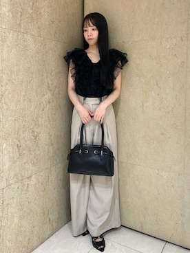 「SNIDEL（スナイデル）のアイテム（パンツ）」を使った、SNIDELさん（レディース・155cm）の夏コーディネート