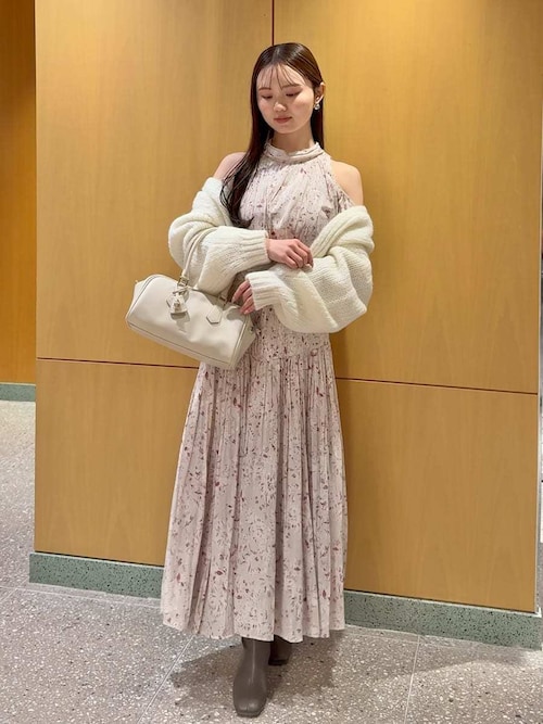 コールドショルダーロングワンピース（ワンピース）｜SNIDEL