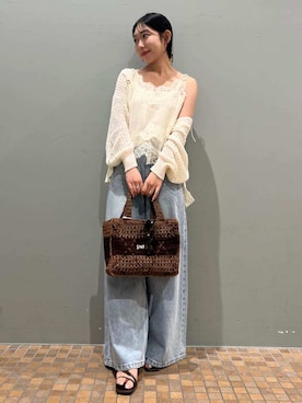 「SNIDEL（スナイデル）のアイテム（パンツ）」を使った、SNIDELさん（レディース・157cm）の夏コーディネート