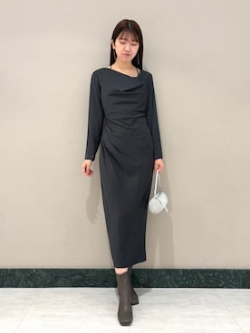 「SNIDEL（スナイデル）のアイテム（アクセサリー）」を使った、SNIDELさん（レディース・174cm）の冬コーディネート