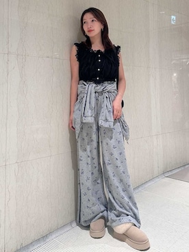「アイテム（スウェットパンツ、その他）」を使った、SNIDELさん（レディース・159cm）の夏コーディネート