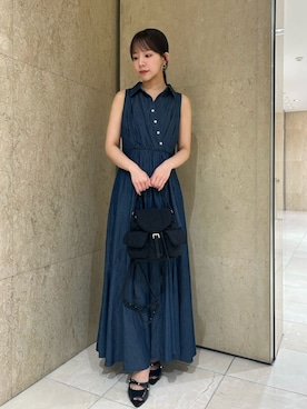 「SNIDEL（スナイデル）のアイテム（ワンピース/ドレス）」を使った、SNIDELさん（レディース・155cm）の夏コーディネート