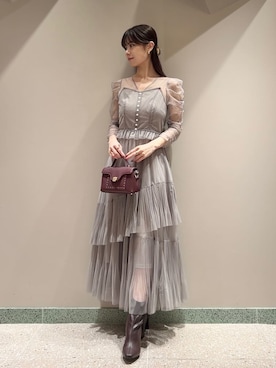 「アイテム（バレッタ/ヘアクリップ）」を使った、SNIDELさん（レディース・165cm）の秋コーディネート