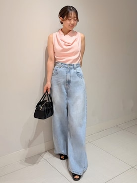 「SNIDEL（スナイデル）のアイテム（パンツ）」を使った、SNIDELさん（レディース・151cm）の夏コーディネート
