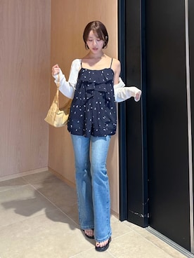 「SNIDEL（スナイデル）のアイテム（バッグ）」を使った、SNIDELさん（レディース・153cm）の夏コーディネート