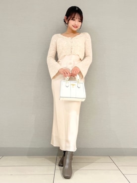 SNIDEL（スナイデル）の「チェックオーガンジーコンビニットワンピース