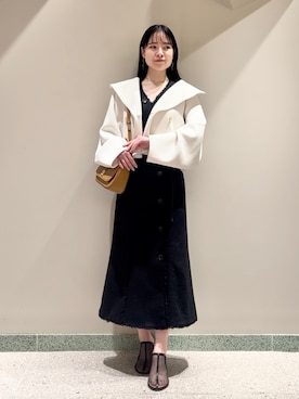 「SNIDEL（スナイデル）のアイテム（その他アウター）」を使った、SNIDELさん（レディース・160cm）の冬コーディネート