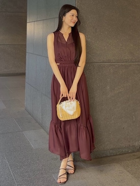 「SNIDEL（スナイデル）のアイテム（バッグ）」を使った、SNIDELさん（レディース・165cm）の夏コーディネート