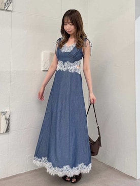 「SNIDEL（スナイデル）のアイテム（ワンピース/ドレス）」を使った、SNIDELさん（レディース・160cm）の夏コーディネート
