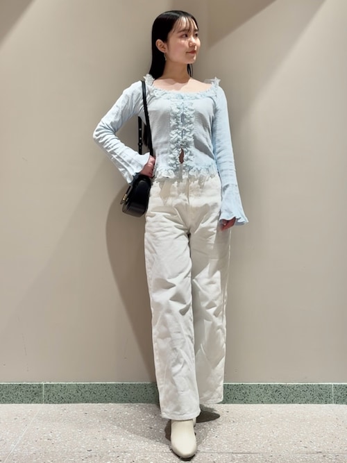snidel／ワイドデニムパンツ／00size SNIDEL ジーンズ デニム デニムパンツ デザインワイドデニム