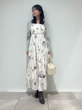 「SNIDEL（スナイデル）のアイテム（シューズ）」を使った、SNIDELさん（レディース・157cm）の冬コーディネート