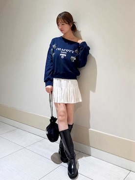 「アイテム（スウェット）」を使った、SNIDELさん（レディース・162cm）の夏コーディネート