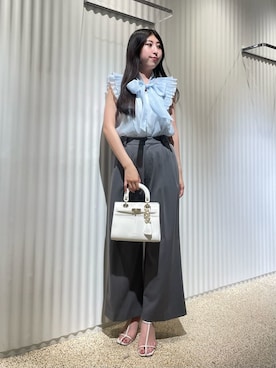 「シアー素材」｜SNIDELさん（レディース・162cm）の夏コーディネート