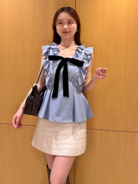 「SNIDEL（スナイデル）のアイテム（トップス）」を使った、SNIDELさん（レディース・160cm）の夏コーディネート