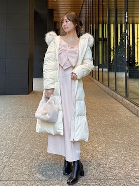 「アイテム（イヤリング）」を使った、SNIDELさん（レディース・162cm）の冬コーディネート