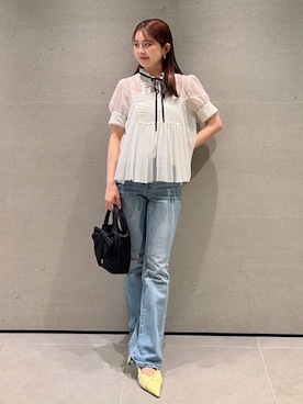 「SNIDEL（スナイデル）のアイテム（パンツ）」を使った、SNIDELさん（レディース・153cm）の春コーディネート