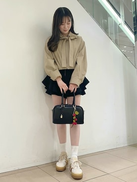 「SNIDEL（スナイデル）のアイテム（パンツ）」を使った、SNIDELさん（レディース・158cm）の冬コーディネート