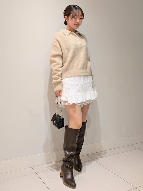 SNIDEL 【HIGH QUALITY】フォックスカシミヤニットポロ HIGH QUALITY】フォックスカシミヤニットポロ(ニット)｜トップス