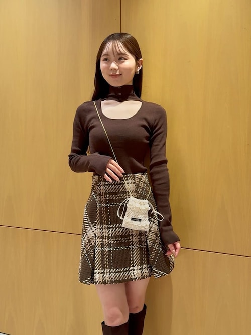 SNIDEL Sustainableロービングチェックミニスカート　サイズ0 SNIDEL｜Sustainableロービングチェックミニスカート | Rakuten