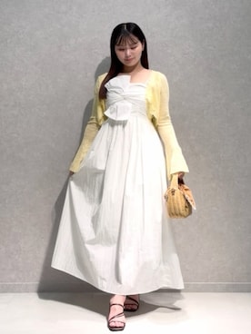 「SNIDEL（スナイデル）のアイテム（かごバッグ）」を使った、SNIDELさん（レディース・156cm）の夏コーディネート