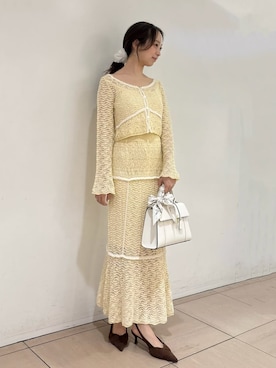 「SNIDEL（スナイデル）のアイテム（スカート）」を使った、SNIDELさん（レディース・154cm）の冬コーディネート