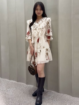 「SNIDEL（スナイデル）のアイテム（ハンドバッグ）」を使った、SNIDELさん（レディース・160cm）の春コーディネート