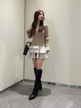 「SNIDEL（スナイデル）のアイテム（バッグ）」を使った、SNIDELさん（レディース・160cm）の秋コーディネート