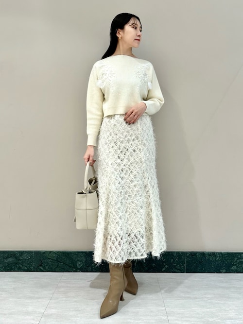 SNIDEL レースジャガードスカート観覧用