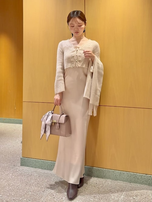 セール】キャミワンピースモヘアカーディガンセット（ワンピース