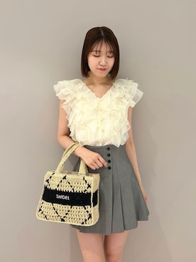 「SNIDEL（スナイデル）のアイテム（バッグ）」を使った、SNIDELさん（レディース・174cm）の夏コーディネート