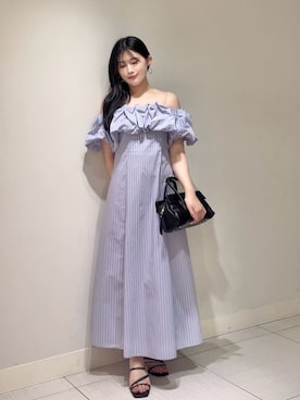 「SNIDEL（スナイデル）のアイテム（バッグ）」を使った、SNIDELさん（レディース・158cm）の夏コーディネート