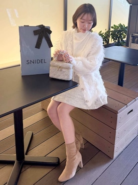 「SNIDEL（スナイデル）のアイテム（トップス）」を使った、SNIDELさん（レディース・154cm）の冬コーディネート