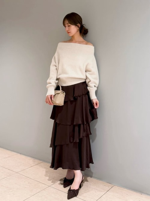 【SNIDEL】フォックスアルパカオフショルプルオーバー フォックスアルパカオフショルプルオーバー｜スナイデルの通販｜&mall