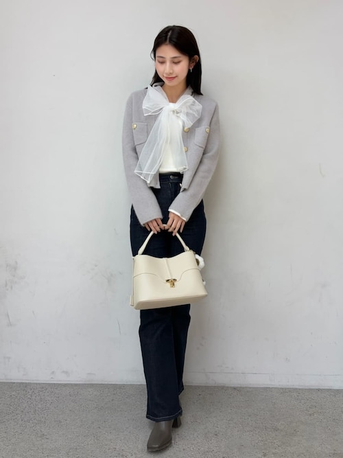 セール】ニュアンスリボンニットプルオーバー（ニット/セーター