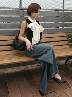 「SNIDEL（スナイデル）のアイテム（トップス）」を使った、SNIDELさん（レディース・155cm）の夏コーディネート