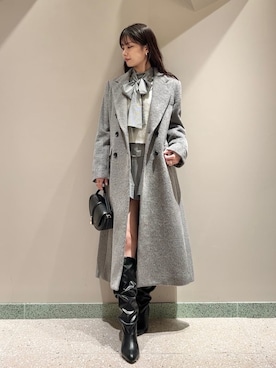 「アイテム（チェスターコート）」を使った、SNIDELさん（レディース・165cm）の冬コーディネート