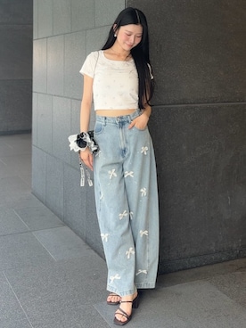 「SNIDEL（スナイデル）のアイテム（パンツ）」を使った、SNIDELさん（レディース・165cm）の夏コーディネート