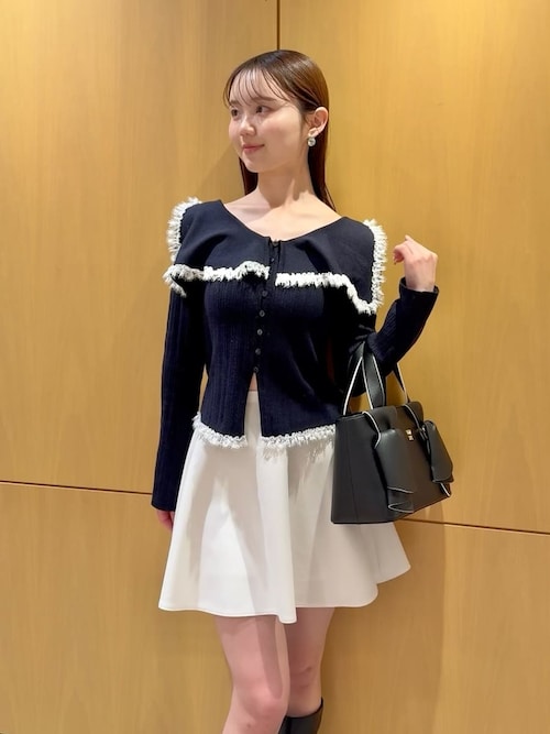 Sustainableビッグカラーレーストリムニットプルオーバー（ニット