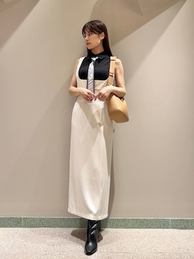 「アイテム（ジャンパースカート）」を使った、SNIDELさん（レディース・165cm）の夏コーディネート