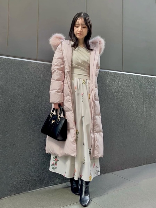 セール】【00サイズあり】スタイルアップフレンチダウンロングコート