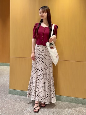 「SNIDEL（スナイデル）のアイテム（トップス）」を使った、SNIDELさん（レディース・160cm）の春コーディネート