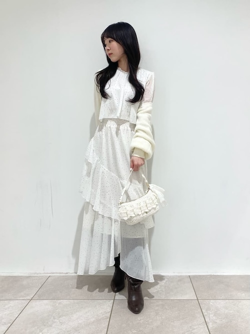 ブラウスレイヤードフリルワンピース（ワンピース）｜SNIDEL