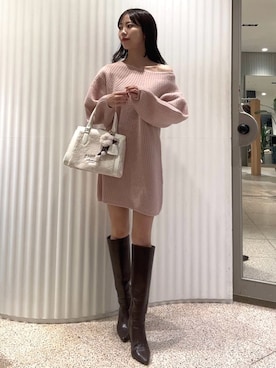 「アイテム（チャーム）」を使った、SNIDELさん（レディース・158cm）の秋コーディネート