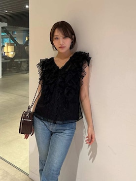 「SNIDEL（スナイデル）のアイテム（バッグ）」を使った、SNIDELさん（レディース・153cm）の夏コーディネート