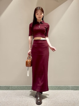 「アイテム（チャーム）」を使った、SNIDELさん（レディース・160cm）の秋コーディネート