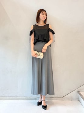 「アイテム（つなぎ/オールインワン）」を使った、SNIDELさん（レディース・174cm）の夏コーディネート