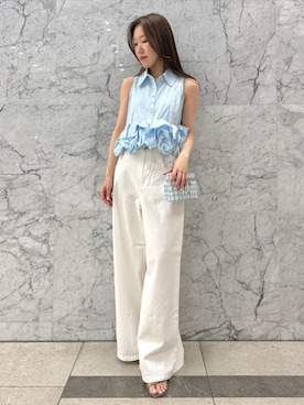 「SNIDEL（スナイデル）のアイテム（パンツ）」を使った、SNIDELさん（レディース・166cm）の夏コーディネート
