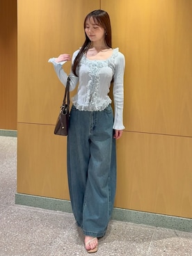 「SNIDEL（スナイデル）のアイテム（トップス）」を使った、SNIDELさん（レディース・160cm）の夏コーディネート