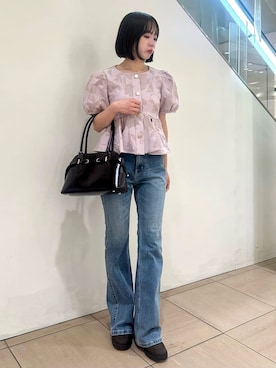 「SNIDEL（スナイデル）のアイテム（トップス）」を使った、SNIDELさん（レディース・151cm）の夏コーディネート