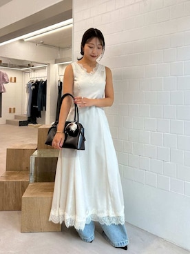 「SNIDEL（スナイデル）のアイテム（トップス）」を使った、SNIDELさん（レディース・154cm）の夏コーディネート